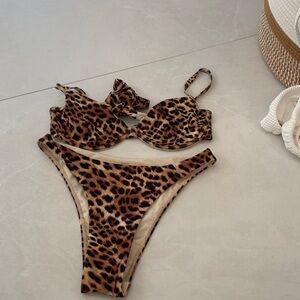 Monday Swimwear Leopard Print Brown Bikini